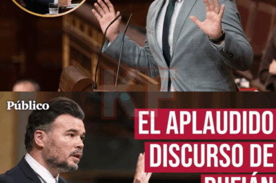 Gabriel Rufián volvió a incendiar el Congreso con un discurso que pocos olvidarán. Frente al PP y Vox, lanzó una pregunta tan directa como demoledora: “¿La moción de censura… para cuándo?”. Su tono irónico y su mirada desafiante dejaron al hemiciclo en silencio por segundos, mientras las cámaras captaban cada gesto de incomodidad en la bancada conservadora. Un momento político que ya hace historia.