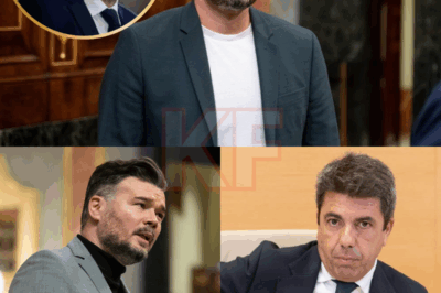 Con solo tres imágenes y el testimonio de quienes lo perdieron todo, Rufián hizo saltar por los aires el relato oficial de Mazón en la comisión sobre la DANA y sumió la sala en un silencio helador. Porque la frase de la víctima no fue solo un detalle más: fue la pieza perfecta que derrumbó toda la versión oficial… y abrió una sombra inquietante sobre decisiones que, hasta ahora, habían permanecido ocultas.