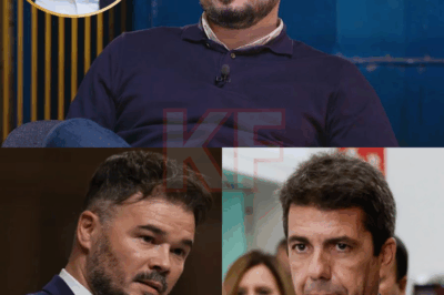 Gabriel Rufián ha vuelto a incendiar el panorama político con una sola frase. Su irónica pregunta al PP, lanzada en pleno debate público, ha dejado a más de uno sin palabras y ha abierto un frente inesperado contra Mazón. El comentario, mitad dardo y mitad desafío, ha corrido como la pólvora en redes sociales. Y ahora todos se preguntan qué respuesta se atreverá a dar el Partido Popular.