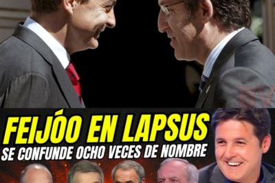 Ridículo histórico de Feijóo en pleno briefing. Confusión total, risas contenidas y un momento que ya es viral: se equivoca hasta ocho veces de nombre… y acaba culpando a Sánchez y Zapatero. Gestos nerviosos, miradas al suelo y una escena que desata la tormenta |BV