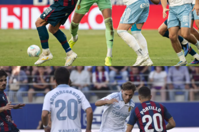 “‘El pitido final derivó en una pelea a puñetazos…’ 🥊 — y el ambiente en el estadio estalló en una trifulca espantosa. 🏛️🤫” El portero del Zaragoza acaba de hacer estallar 🧨 la historia del fútbol español al destrozarle brutalmente la cara al capitán del Huesca en el minuto 99 del tiempo añadido. Este acto de violencia insensible le valió una sanción récord de 13 partidos, convirtiendo un derbi de gran intensidad en una mancha imborrable en el césped. ⚖️⚠️