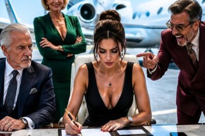She Signed the Divorce Without a Word—Then Stunned Them All with Her Billionaire Jet Arrival!