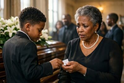 At my husband’s funeral, my grandson slipped me a note that changed everything by dawn