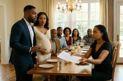 Husband Introduced Pregnant Secret Lover at Family Dinner, Then Wife Pulled Out Papers That Left Him