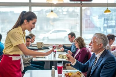 He Tipped the Waitress $5 to Test Her — Her Answer Made the Billionaire Rewrite His Will