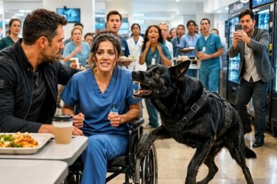 Can I Sit Here? A Navy SEAL Asked a Disabled Nurse — Then His K9 Stopped the Whole Room
