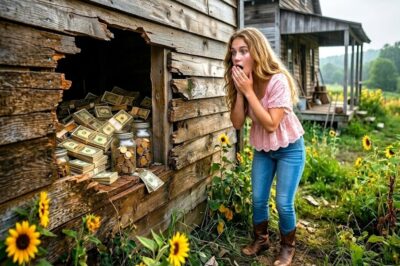 Thrown Out at 18, She Inherited Grandpa’s Forgotten Cabin — What Was Hidden in the Walls Made Her Rich